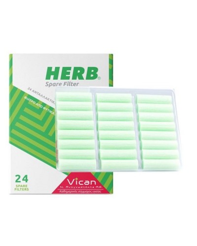 HERB SPARE FILTER ΑΝΤΑΛΛΑΚΤΙΚΑ ΦΙΛΤΡΑ ΠΙΠΑΣ ΤΣΙΓΑΡΟΥ 24τμχ.