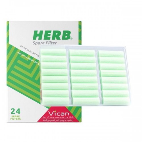 HERB SPARE FILTER ΑΝΤΑΛΛΑΚΤΙΚΑ ΦΙΛΤΡΑ ΠΙΠΑΣ ΤΣΙΓΑΡΟΥ 24τμχ.