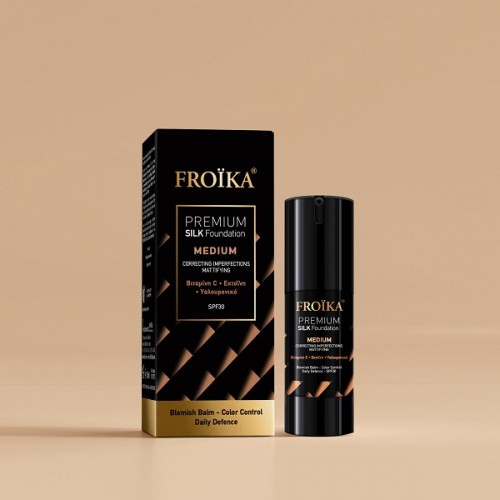 FROIKA PREMIUM SILK FOUNDATION MEDIUM SPF30 30ML