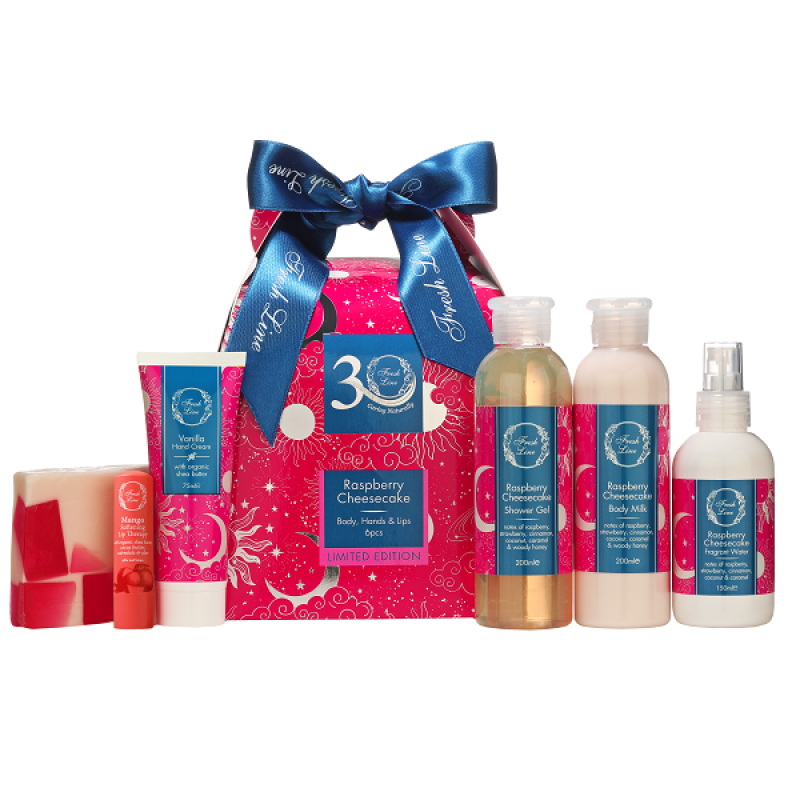FRESH LINE XMAS RASPBERRY CHEESECAKE MUST-HAVES ΑΦΡΟΛΟΥΤΡΟ 200ML & ΓΑΛΑΚΤΩΜΑ ΣΩΜΑΤΟΣ 200ML & ΑΡΩΜΑΤΙΚΟ ΝΕΡΟ 150ML & ΒΑΝΙΛΙΑ ΚΡΕΜΑ ΧΕΡΙΩΝ 75ML & ΧΕΙΡΟΠΟΙΗΤΟ ΣΑΠΟΥΝΙ ~120GR & ΘΕΡΑΠΕΙΑ ΧΕΙΛΙΩΝ ΜΑΝΓΚΟ 5,4G FRESH LINE XMAS RASPBERRY CHEESECAKE MUST-HAVES ΑΦΡΟΛΟΥΤΡΟ 200ML & ΓΑΛΑΚΤΩΜΑ ΣΩΜΑΤΟΣ 200ML & ΑΡΩΜΑΤΙΚΟ ΝΕΡΟ 150ML & ΒΑΝΙΛΙΑ ΚΡΕΜΑ ΧΕΡΙΩΝ 75ML & ΧΕΙΡΟΠΟΙΗΤΟ ΣΑΠΟΥΝΙ ~120GR & ΘΕΡΑΠΕΙΑ ΧΕΙΛΙΩΝ ΜΑΝΓΚΟ 5,4G