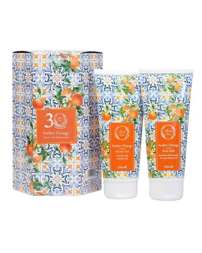 FRESH LINE PROMO AMBER ORANGE SHOWER GEL 200ML & BODY MILK 200ML