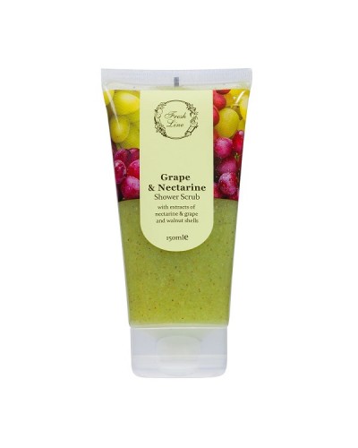 FRESH LINE GRAPE & NECTARINE SHOWER SCRUB 150ML