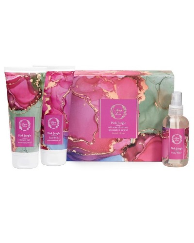 FRESH LINE PROMO XMAS PINK JUNGLE SHOWER GEL 200ML & BODY MILK 200ML & BODY WATER 150ML