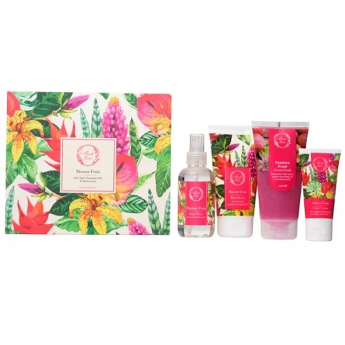 FRESH LINE PROMO PASSION FRUIT SHOWER SCRUB 150ml & BODY BUTTER 150ml & HAND CREAM 50ml & FRAGRANT WATER 150ml