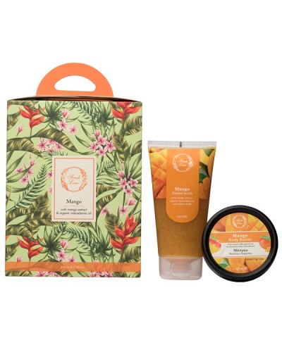 FRESH LINE PROMO MANGO SHOWER SCRUB 150ml & BODY BUTTER 150ml