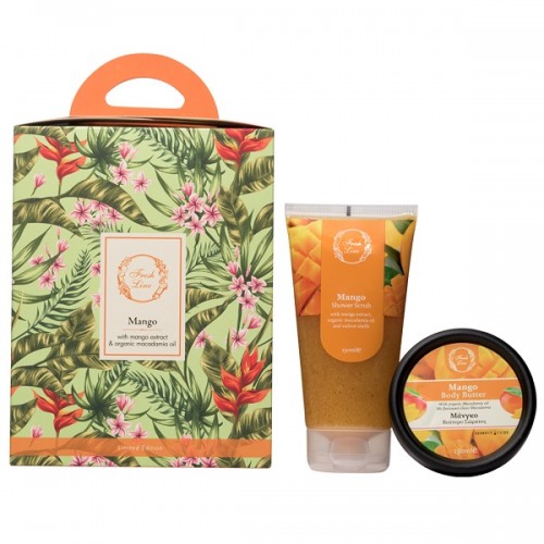 FRESH LINE PROMO MANGO SHOWER SCRUB 150ml & BODY BUTTER 150ml