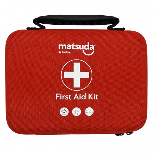 MATSUDA FIRST AID KIT ΦΑΡΜΑΚΕΙΟ ΠΡΩΤΩΝ ΒΟΗΘΕΙΩΝ ΣΕ ΤΣΑΝΤΑΚΙ ΚΕΝΟ ΚΟΚΚΙΝΟ 15x20x7cm  