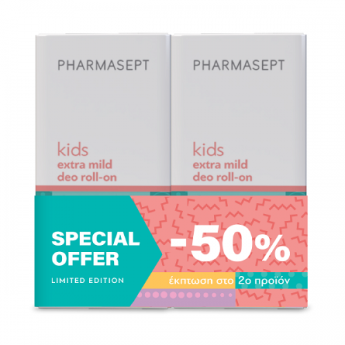 PHARMASEPT KIDS EXTRA MILD DEO ROLL-ON 2X50ML