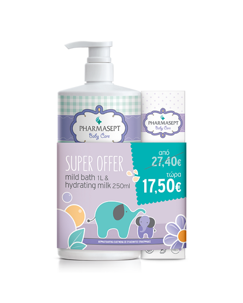 PHARMASEPT MILD BATH 1LT & HYDRATING MILK 250ML PHARMASEPT MILD BATH 1LT & HYDRATING MILK 250ML
