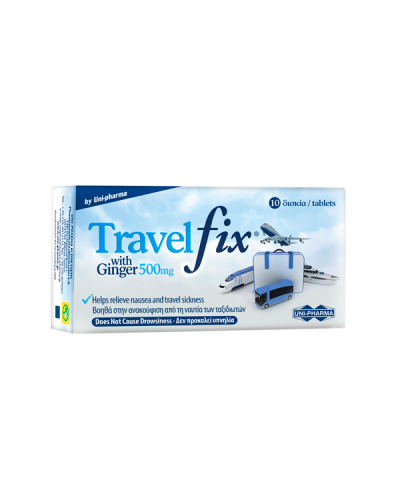 UNI-PHARMA TRAVEL FIX 500MG WITH GINGER 10TABS