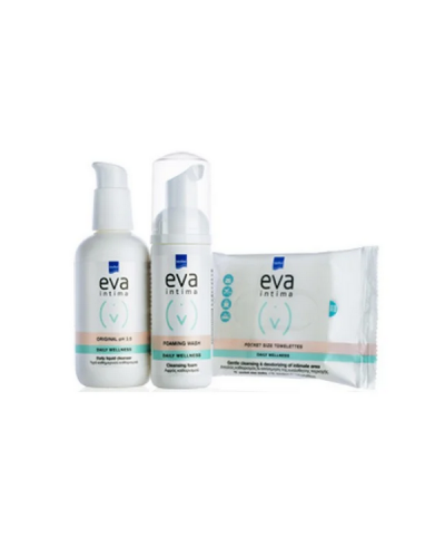 EVA INTIMA TRAVEL KIT EVA INTIMA POCKET SIZE TOWELETTES 10ΤΜΧ & EVA INTIMA FOAMING WASH 50ML & EVA INTIMA ORIGINAL 60ML