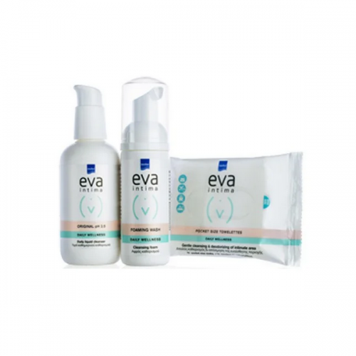 EVA INTIMA TRAVEL KIT EVA INTIMA POCKET SIZE TOWELETTES 10ΤΜΧ & EVA INTIMA FOAMING WASH 50ML & EVA INTIMA ORIGINAL 60ML