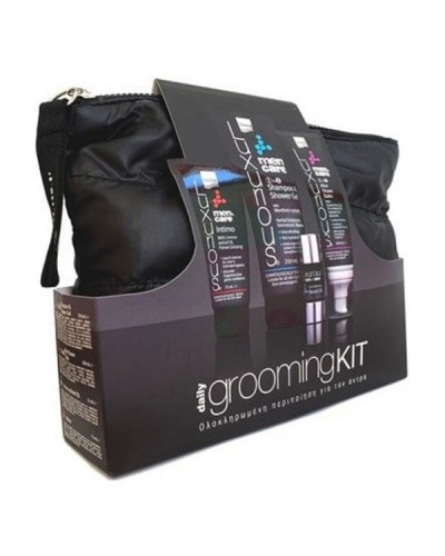 INTERMED MEN'S CARE DAILY GROOMING KIT 2IN1 SHAMPOO & SHOWER GEL 250ML & CONDITIONING BEARD OIL 15ML & INTIMO 75ML & AFTER SHAVE BALM 100ML