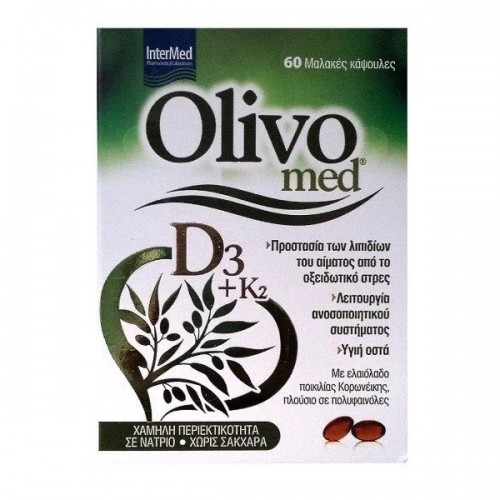 INTERMED OLIVOMED D3 & K2 60SOFTGELS