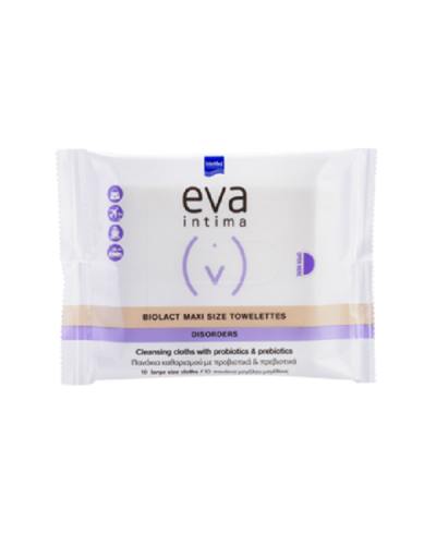 INTERMED EVA INTIMA BIOLACT MAXI SIZE TOWELETTES 10τμχ