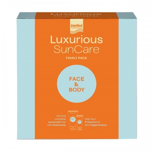 INTERMED LUXURIOUS SUN CARE PROMO LUXURIOUS SUN CARE BODY CREAM SPF50 200ML & FACE CREAM SPF50 75ML