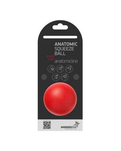 ANATOMIC LINE 6104/R ANATOMIC SQUEEZE BALL SOFT ΜΠΑΛΛΑΚΙ ΑΣΚΗΣΗΣ ΧΕΙΡΟΣ ΜΑΛΑΚΟ ΚΟΚΚΙΝΟ