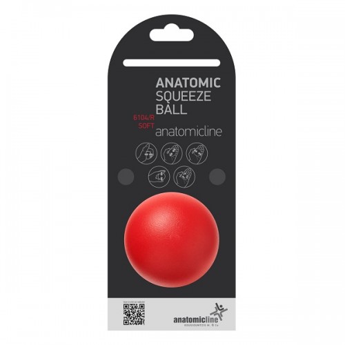 ANATOMIC LINE 6104/R ANATOMIC SQUEEZE BALL SOFT ΜΠΑΛΛΑΚΙ ΑΣΚΗΣΗΣ ΧΕΙΡΟΣ ΜΑΛΑΚΟ ΚΟΚΚΙΝΟ