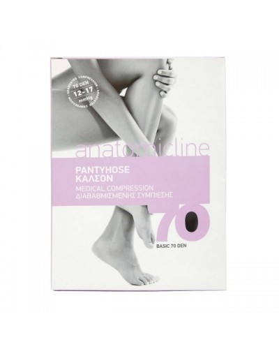 ANATOMIC LINE 1070 ΚΑΛΣΟΝ ΔΙΑΒΑΘΜΙΣΜΕΝΗΣ ΣΥΜΠΙΕΣΗΣ 70den ΜΠΕΖ 12-17mmHg SMALL