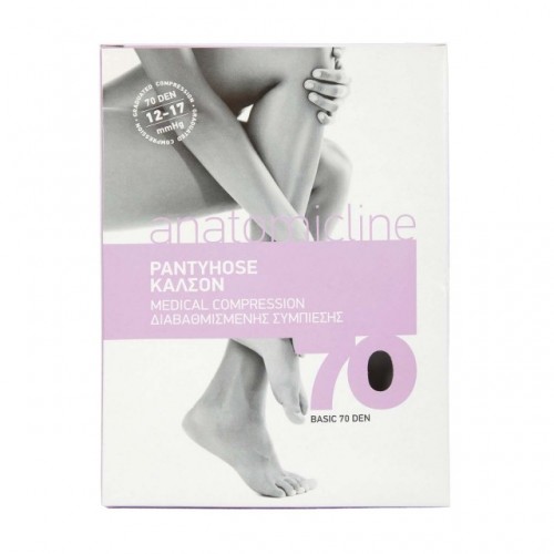 ANATOMIC LINE 1070 ΚΑΛΣΟΝ ΔΙΑΒΑΘΜΙΣΜΕΝΗΣ ΣΥΜΠΙΕΣΗΣ 70den ΜΠΕΖ 12-17mmHg SMALL