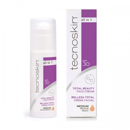 TECNOSKIN ALL IN 1 TOTAL BEAUTY FACE CREAM CC MEDIUM 50ML TECNOSKIN ALL IN 1 TOTAL BEAUTY FACE CREAM CC MEDIUM 50ML