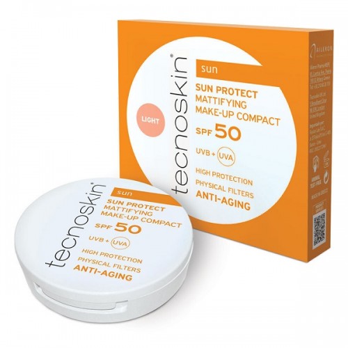 TECNOSKIN SUN PROTECT MATTIFYING MAKE-UP COMPACT 10g LIGHT