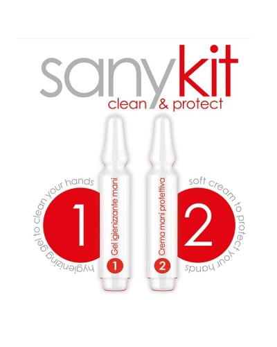 SANY KIT CLEAN & PROTECT ΑΠΟΛΥΜΑΝΤΙΚΟ GEL ΠΡΟΣΤΑΣΙΑΣ ΧΕΡΙΩΝ 2ML & ΠΡΟΣΤΑΤΕΥΤΙΚΗ ΚΡΕΜΑ ΧΕΡΙΩΝ 2ML