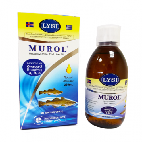 MUROL COD LIVER OIL ORAL SOLUTION ΦΥΣΙΚΗ ΓΕΥΣΗ 250ML