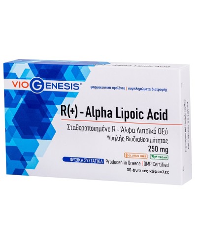 VIOGENESIS R(+) –ALPHA LIPOIC ACID 250mg 30caps