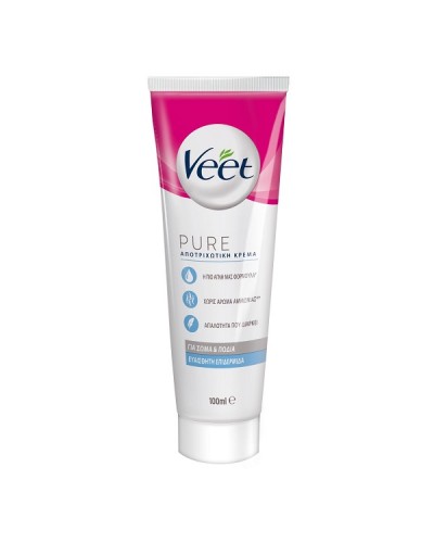 VEET PURE ΚΡΕΜΑ ΑΠΟΤΡΙΧΩΣΗΣ ΓΙΑ ΕΥΑΙΣΘΗΤΕΣ ΕΠΙΔΕΡΜΙΔΕΣ 100ml