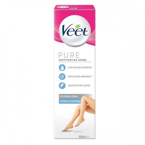 VEET PURE ΚΡΕΜΑ ΑΠΟΤΡΙΧΩΣΗΣ ΓΙΑ ΕΥΑΙΣΘΗΤΕΣ ΕΠΙΔΕΡΜΙΔΕΣ 100ml