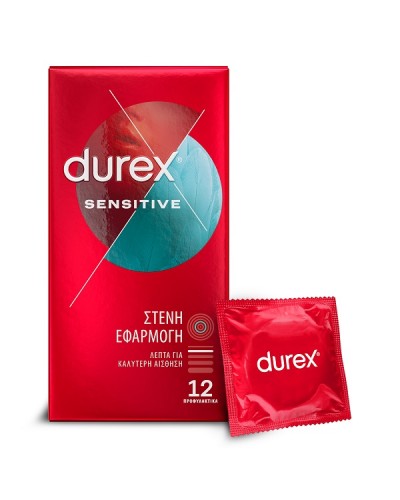 DUREX SENSITIVE ΣΤΕΝΗ ΕΦΑΡΜΟΓΗ 12τμχ