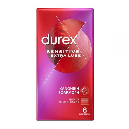 DUREX SENSITIVE EXTRA LUBE 6τμχ