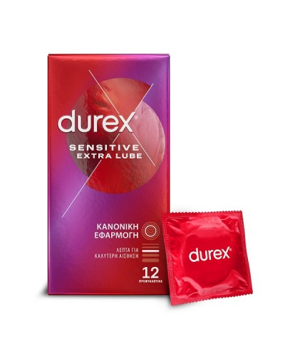 DUREX SENSITIVE EXTRA LUBE 12τμχ