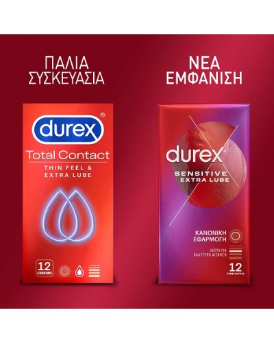 DUREX SENSITIVE EXTRA LUBE 12τμχ