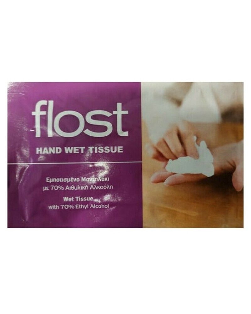 FLOST HAND WET TISSUES 70% ALCOHOL 30ΤΜΧ