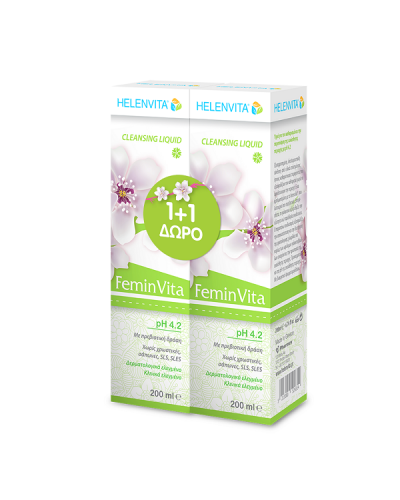 HELENVITA PROMO FEMINVITA CLEANSING LIQUID 2 x 200ML (1+1 ΔΩΡΟ)