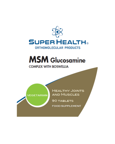 SUPER HEALTH MSM GLUCOSAMINE COMPLEX WITH BOSWELLIA 90TABS