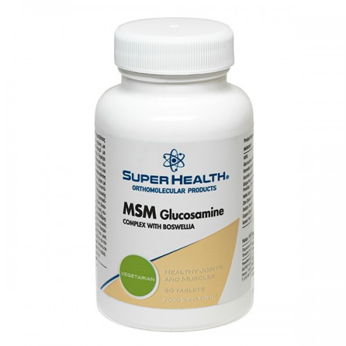 SUPER HEALTH MSM GLUCOSAMINE COMPLEX WITH BOSWELLIA 90TABS