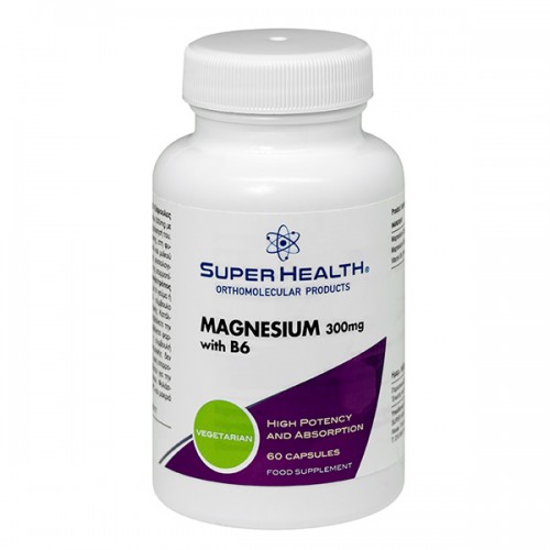 SUPER HEALTH MAGNESIUM WITH B6 60CAPS