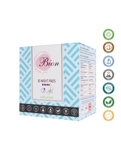 BION NIGHT PADS WITH ANION 10τμχ