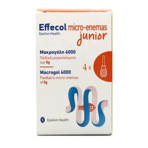 EPSILON HEALTH EFFECOL MICRO-ENEMAS JUNIOR MACROGOL 4000 ΠΑΙΔΙΚΑ ΜΙΚΡΟΚΛΥΣΜΑΤΑ 4 x 6G