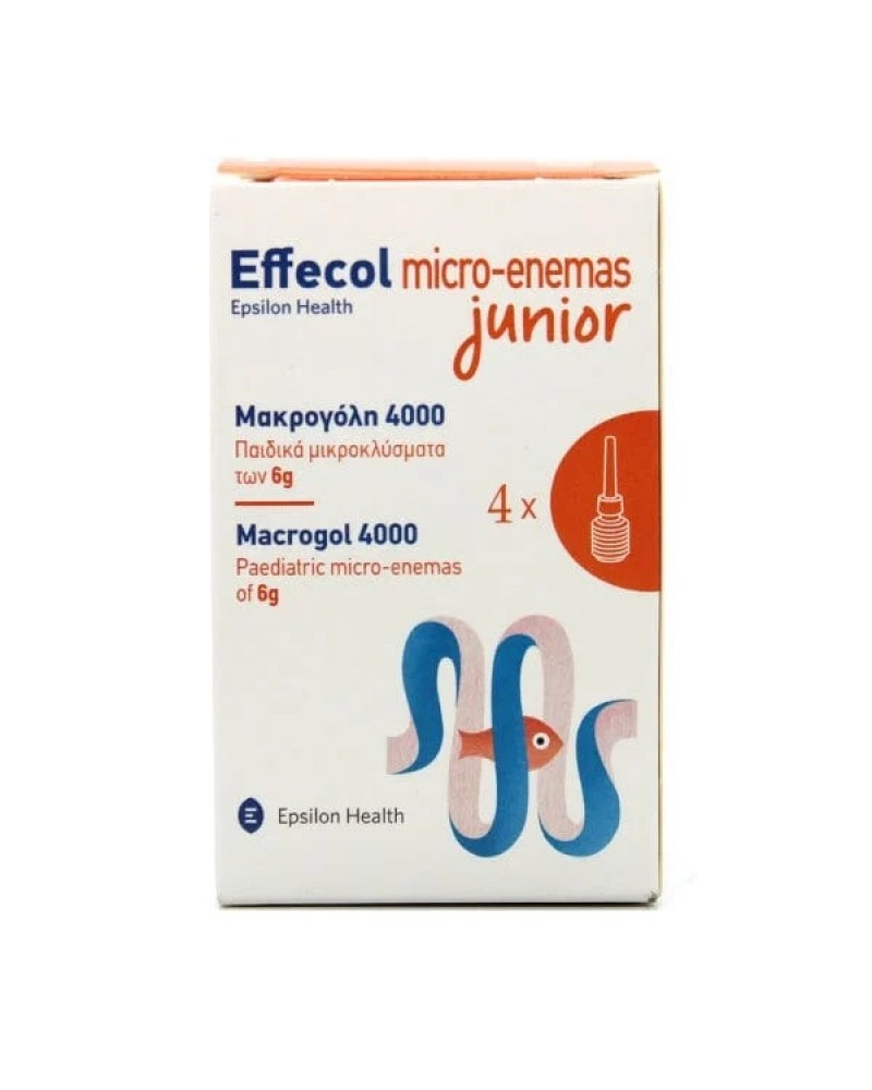EPSILON HEALTH EFFECOL MICRO-ENEMAS JUNIOR MACROGOL 4000 ΠΑΙΔΙΚΑ ΜΙΚΡΟΚΛΥΣΜΑΤΑ 4 x 6G