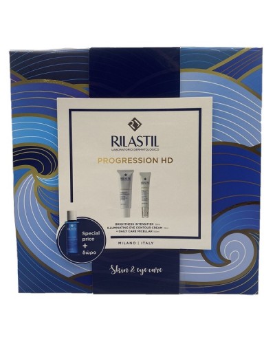 RILASTIL PROMO PROGRESSION HD BRIGHTNESS INTENSIFIER 30ML & PROGRESSION HD EYE CONTOUR CREAM 15ML & ΔΩΡΟ DAILY CARE MICELLAR SOLUTION 100ML