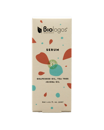 BIOLOGOS SERUM ΜΕ ΣΤΑΦΥΛΕΛΑΙΟ, ΕΛΑΙΟ ΤΖΟΤΖΟΜΠΑ ΚΑΙ ΑΙΘΕΡΙΟ ΕΛΑΙΟ ΤΕΪΟΔΕΝΤΡΟΥ 30ML