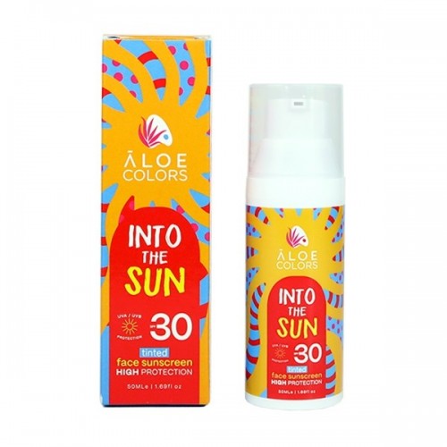 ALOE+COLORS INTO THE SUN FACE SUNSCREEN Spf 30 TINTED 50ml
