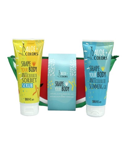 ALOE+COLORS SHAPE YOUR BODY GIFT BAG ANTI-CELLULITE SLIMMING GEL 100ML & ANTI-CELLULITE SLIMING SCRUB 100ML