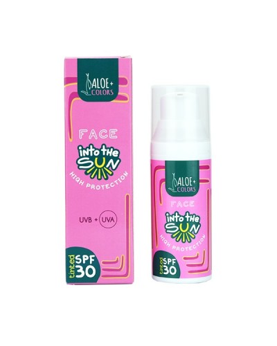 ALOE+COLORS INTO THE SUN FACE SUNSCREEN SPF30 TINTED 50ML