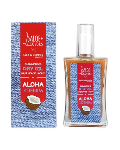 ALOE+COLORS ALOHA IN DENIM SHIMMERING DRY OIL 100ML