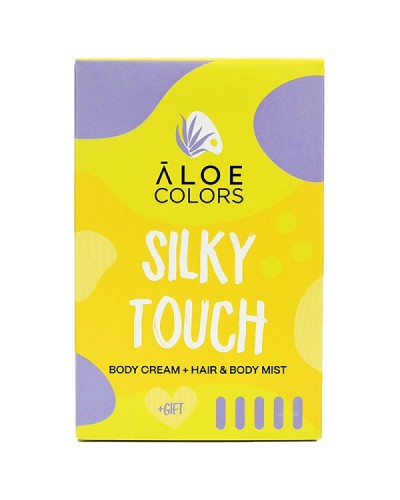 ALOE+COLORS PROMO SILKY TOUCH BODY CREAM 100ml & HAIR & BODY MIST 100ml & ΔΩΡΟ ΠΟΛYΧΡΩΜΟ ΜΠΡΕΛOΚ ALOE COLORS